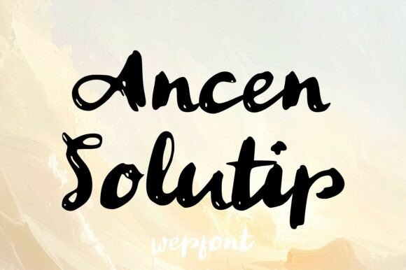 Ancen Solutip: A Bold Script Font for Editorial Impact