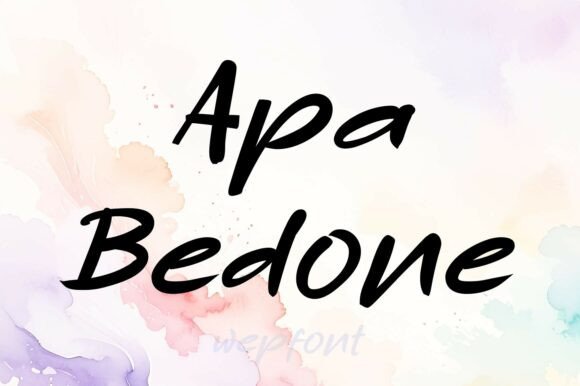 Apa Bedone: A Script Font for Dynamic Digital Design
