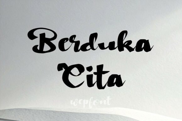 Berduka Cita: A Script Font for Editorial Elegance