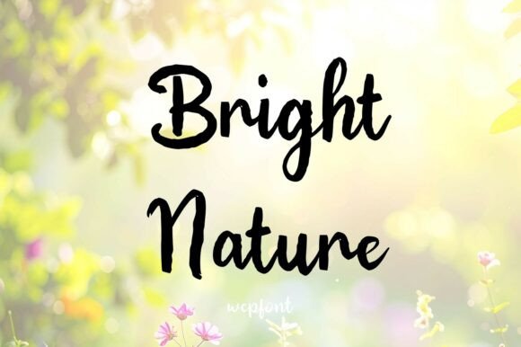 Bright Nature: A Script Font for Editorial Elegance