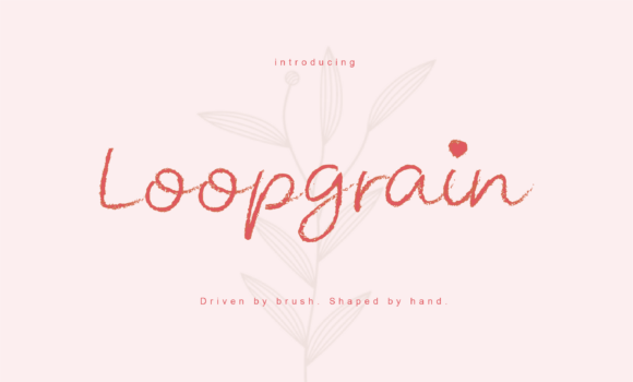 Loopgrain: A Script Font for Editorial Elegance