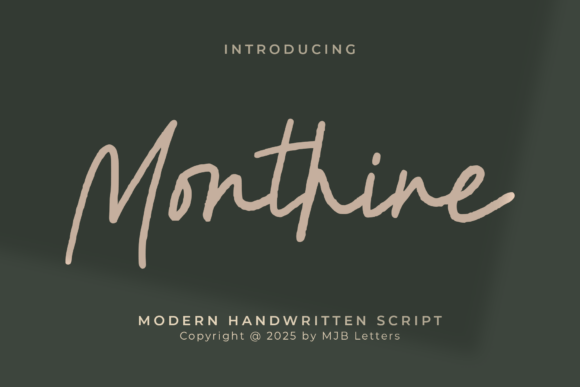 Monthine: A Warm Handwritten Script for Branding Projects