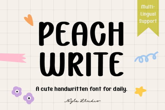 Peachwrite: A Handwritten Font for Editorial Design