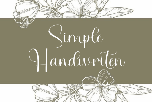 Simple Handwriten: A Font That Breathes Life Into Your Creations